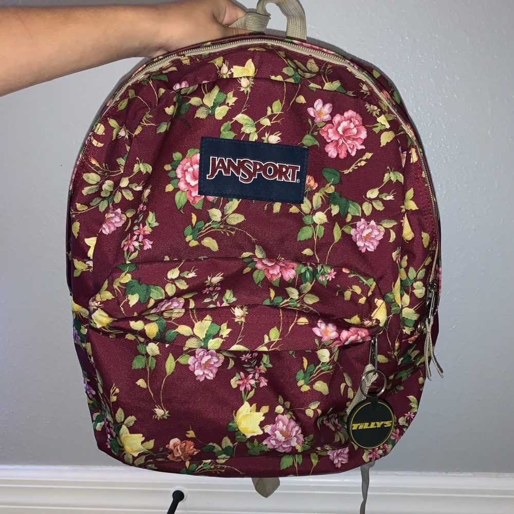 Floral Jansport backpack